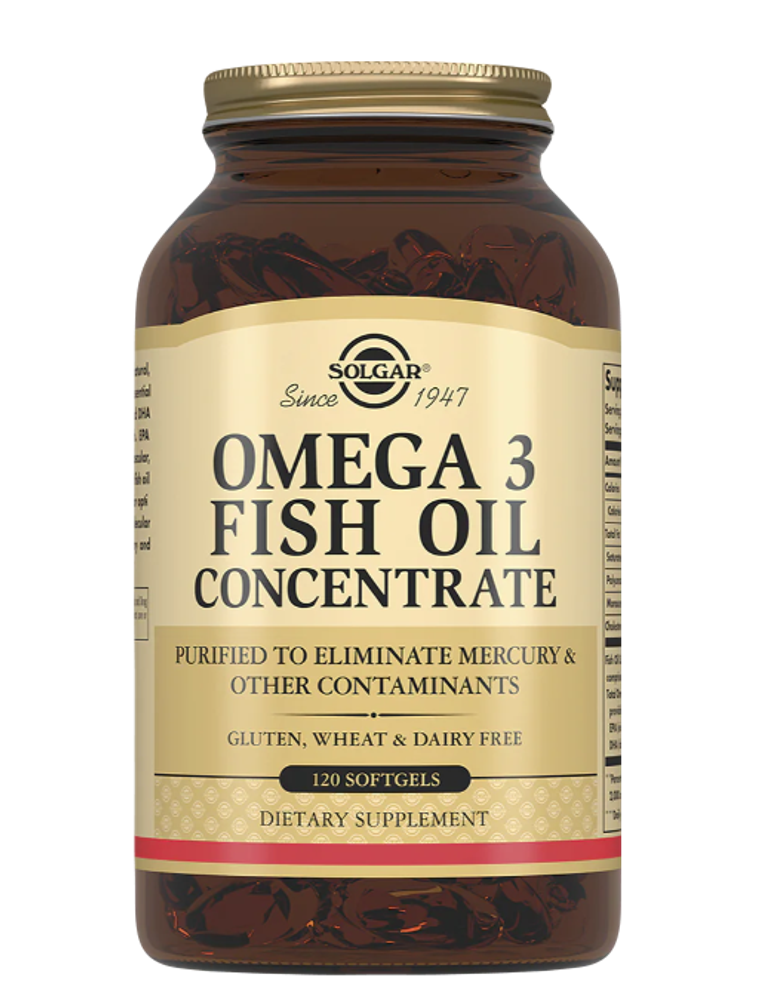 Solgar Omega 3 Fish Oil Concentrate 120 caps / Концентрат рыбьего жира омега-3