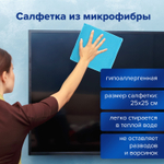 Чистящий набор для экранов всех типов и оптики BRAUBERG комплект салфетка и спрей 100 мл (2 штуки в упаковке)