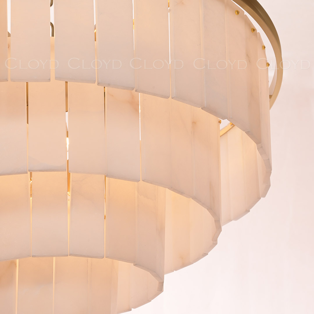 Люстра Cloyd HERCULANUM-B C16 / Ø80 см - алебастр - латунь (арт.11141)