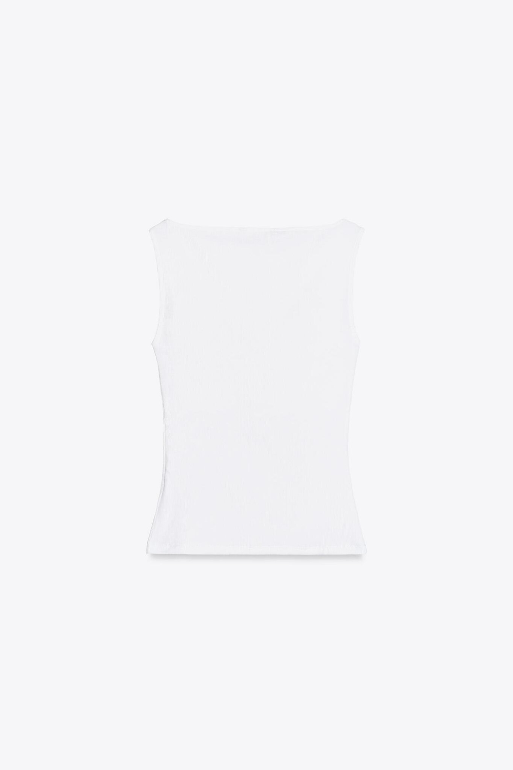 ZARA ТОП В РУБЧИК, БЕЛЫЙ