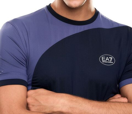 Теннисная футболка EA7 Tennis Pro Crew Neck - armani blue