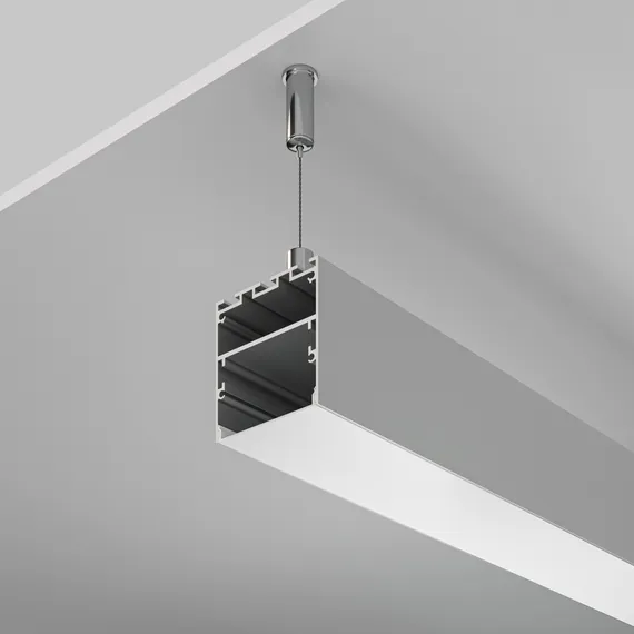 Алюминиевый профиль накладной-подвесной 50x50 (Серебро, 2 м), ALM-5050-S-2M Led Strip alm-5050-s-2m
