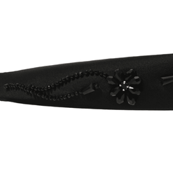 Черный ободок с цветочным декором