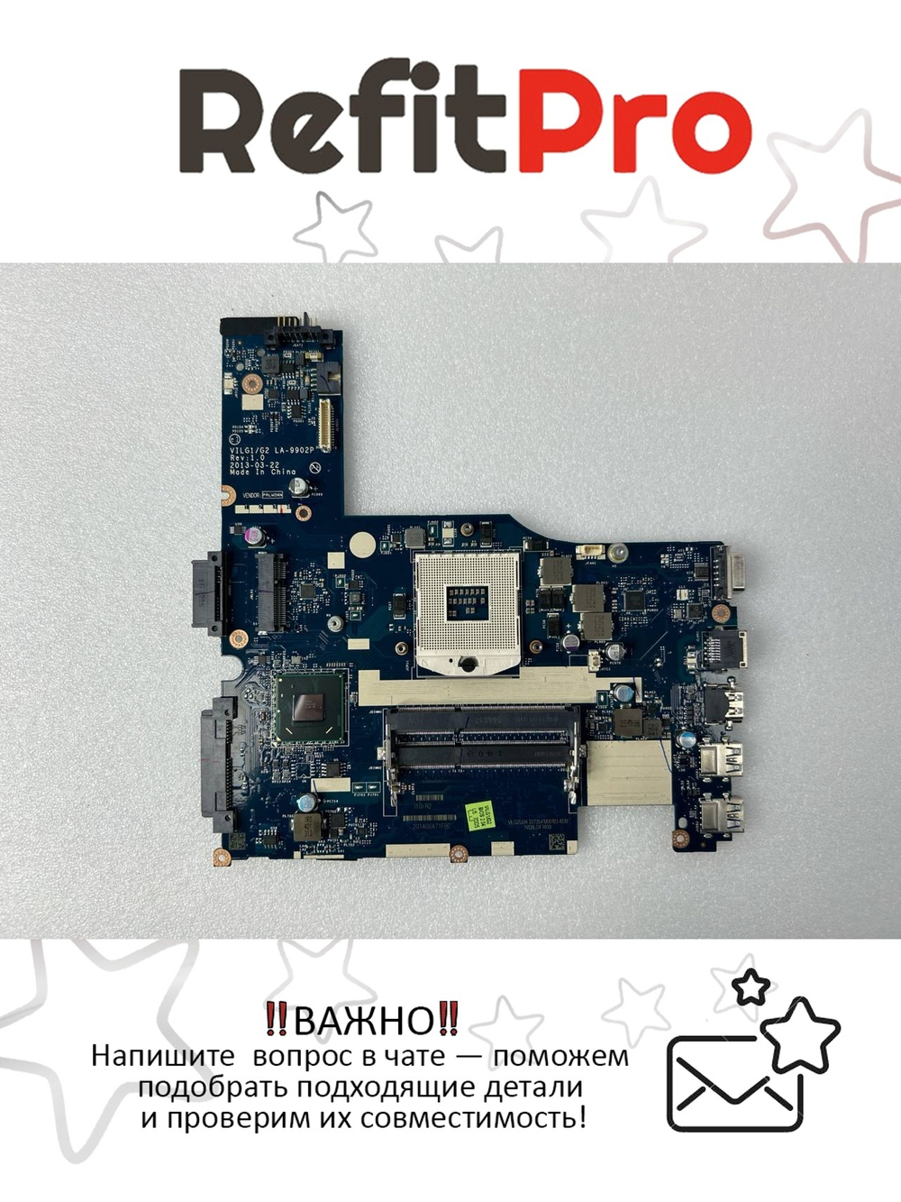 Материнская плата для ноутбука Lenovo G400S VILG2 W8S UMA HM76 (90003131), оригинал