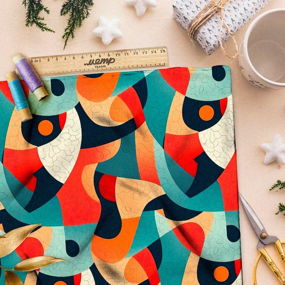 Ткань премиум габардин холст отражений