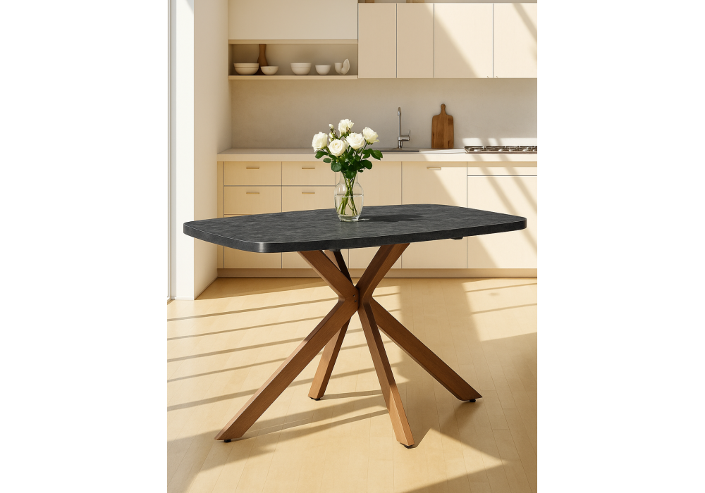 Стол деревянный Woodville Кортез 32 116(160)x77 раздвижной малави, медь