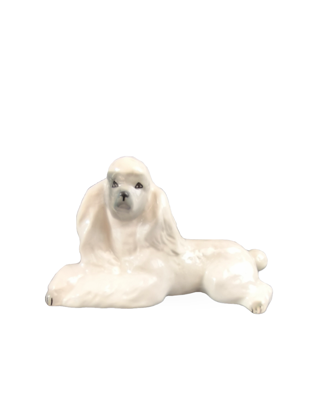 Фарфоровая статуэтка "Белый пудель" ЛФЗ