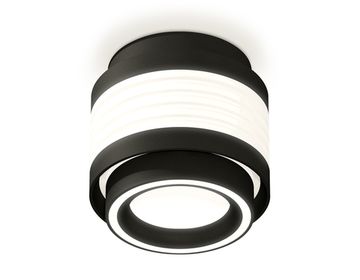 Комплект накладного светильника с акрилом 1*GX53 XS8432002 SBK/FR черный песок/белый матовый(C8432, N8434)DIY System Complects Ambrella