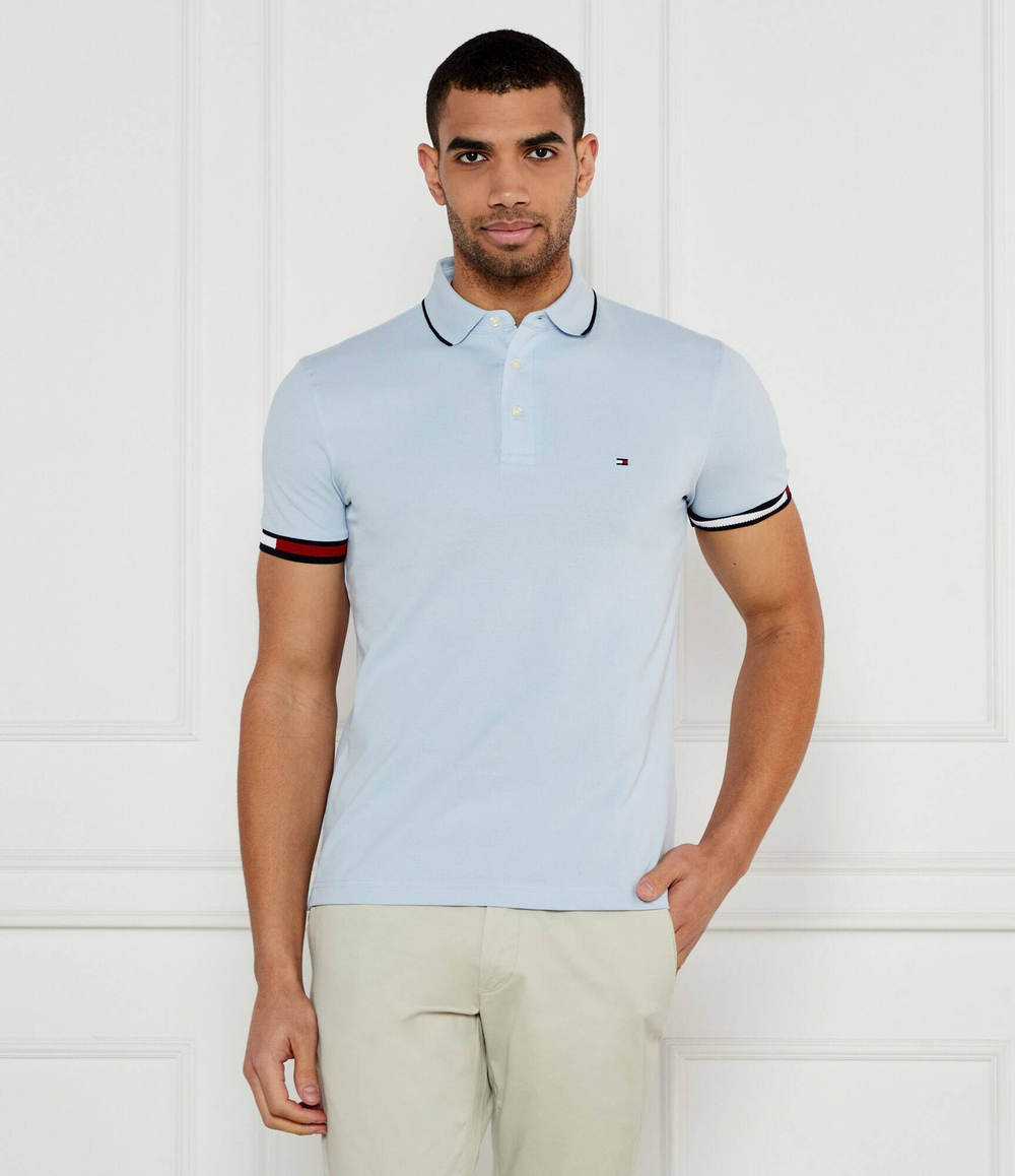 Поло Tommy Hilfiger - голубой(MW0MW38458)
