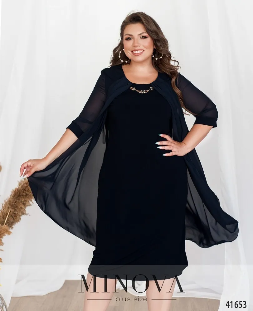 Платье 15-02-темно-синий Minova