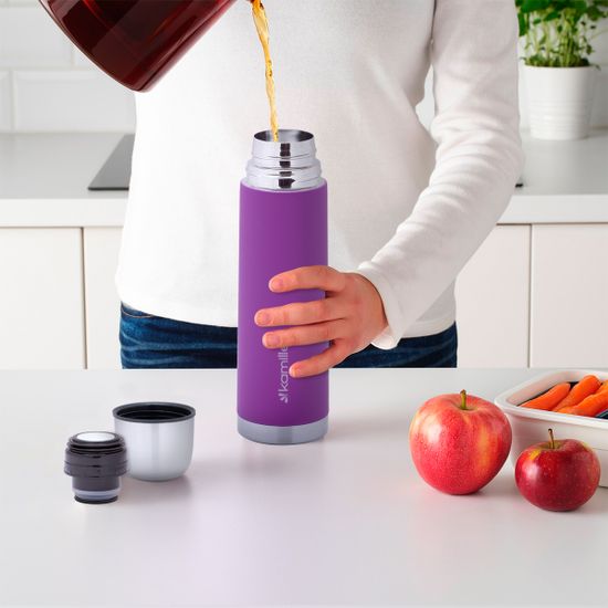 Термос 500 мл. из нержавеющей стали Kamille KM-2001A с прорезиненным покрытием