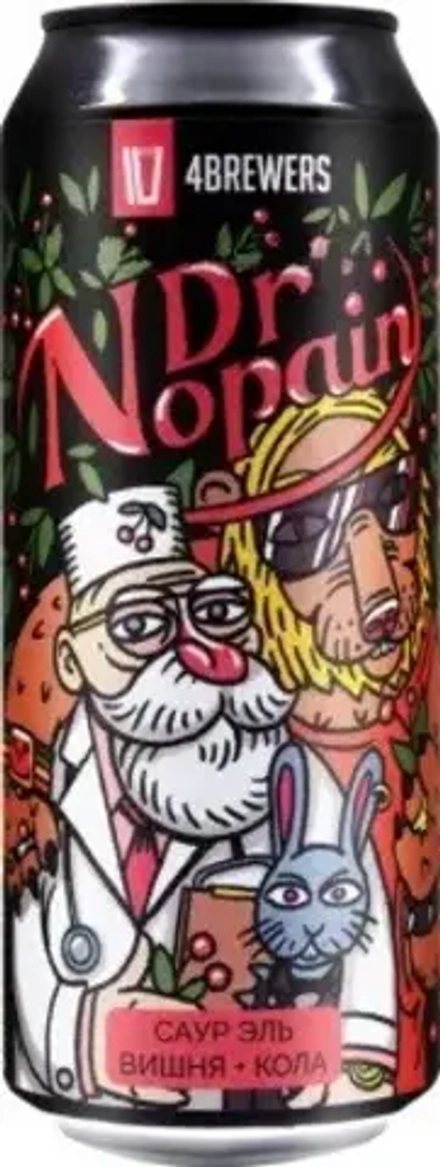 Пиво Четыре пивовара Доктор Ноупейн / 4BREWERS Dr. Nopain 0.45 - банка