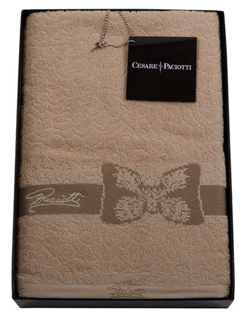 Полотенце 100х150 Cesare Paciotti Dentelle V.2 бежевое Италия