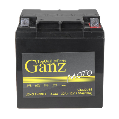 Аккумулятор GANZ мото AGM 30 А/ч обратный R+ 168x126x175 мото EN 430 А