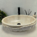 Раковина из оникса Oval White Marmo Wave OO-62533 58*38*15