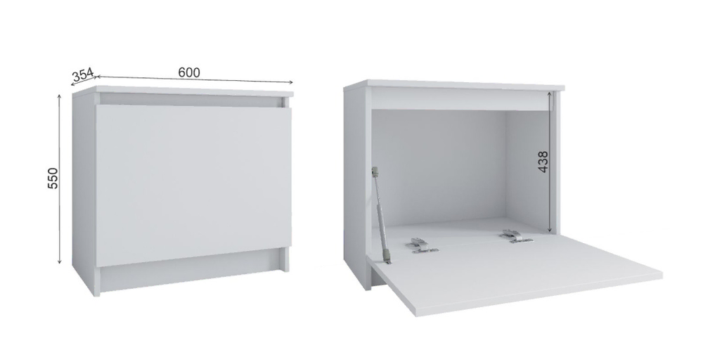 Прихожая обувница Мори МПТ 600 Белый