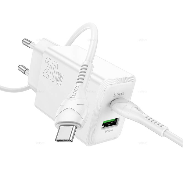 Зарядное устройство Hoco N69 PD20W+QC3.0 для Type-C (white)