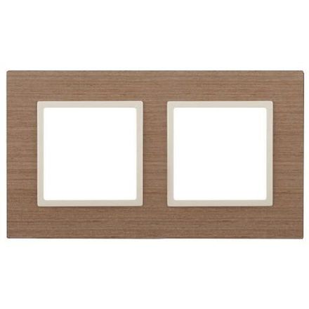Рамка 2-м 14-5302-07 дерево Elegance ясень+сл. кость ЭРА Б0034572