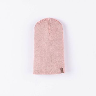 Two-ply cotton hat 3-18 months - Dusty Rose