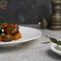 Тарелка d 25,5 см с широкими полями белая фарфор P.L. Proff Cuisine [6]