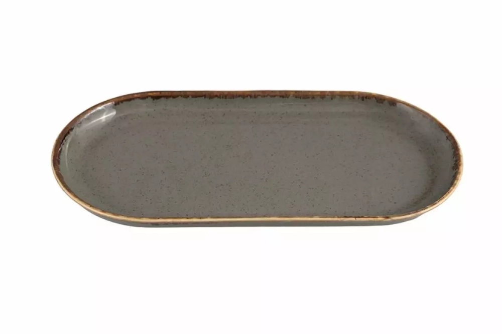 Блюдо овальное 30 cm / DARK GREY