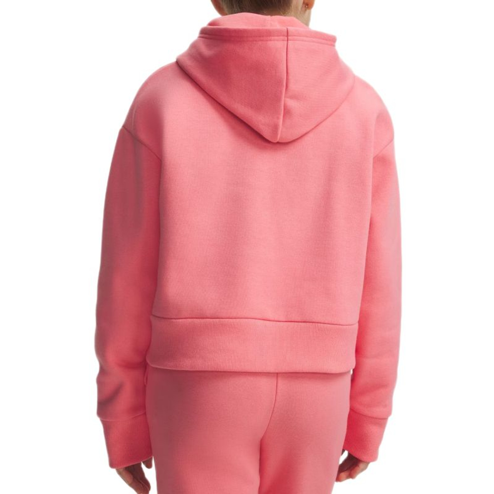 Детская теннисная куртка Under Armour Rival Fleece Crop - bittersweet pink/white