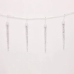 Гирлянда для дома 2,5 м*20 см 24 лампы LED «Сосулька», Теплый белый (8 шт), 8 режимов