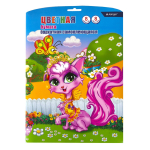 Бумага цветная Alingar, А4, бархатная, самоклеящаяся, 8 листов, 8 цветов, папка конгрев, глитер с европодвесом