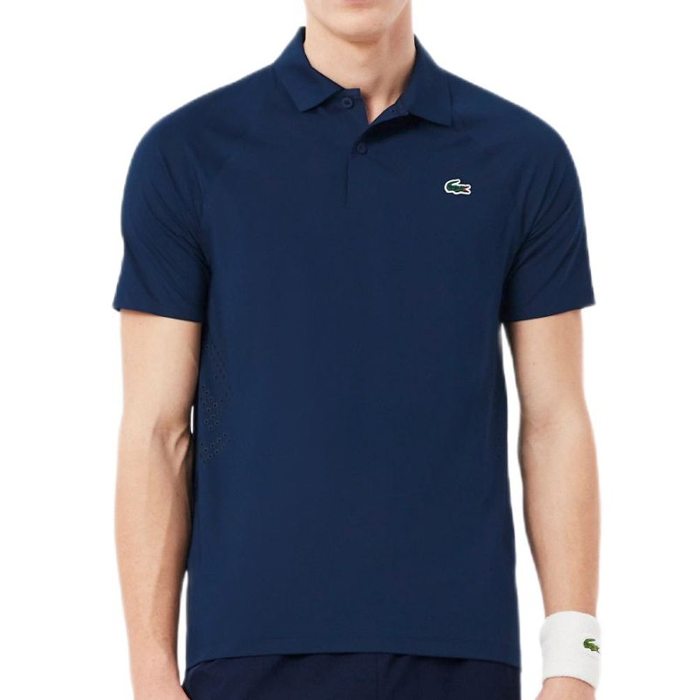 Мужское теннисное поло Lacoste Tennis x Novak Djokovic On Court - navy blue