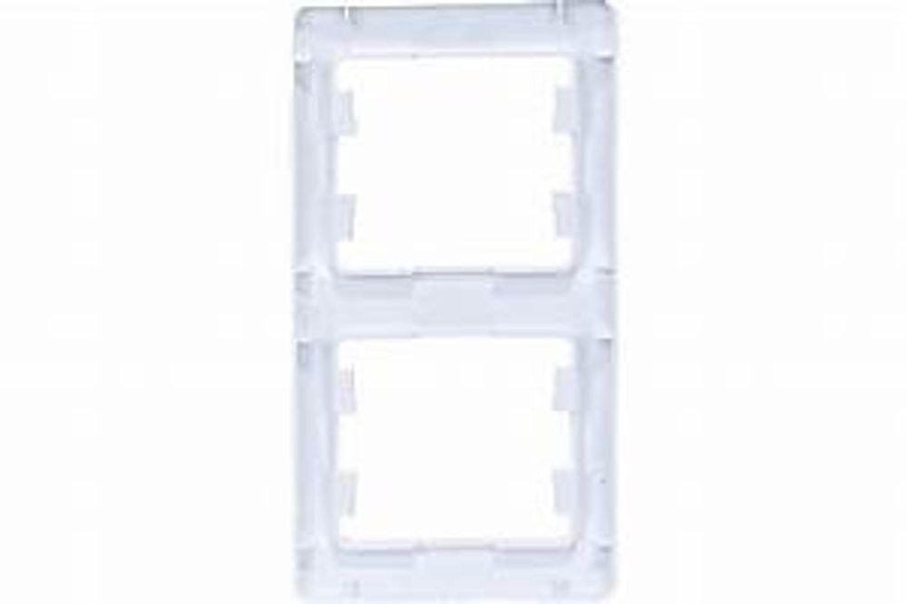 Рамка 2-местная Schneider Electric GLOSSA GSL000106 вертикальная белый