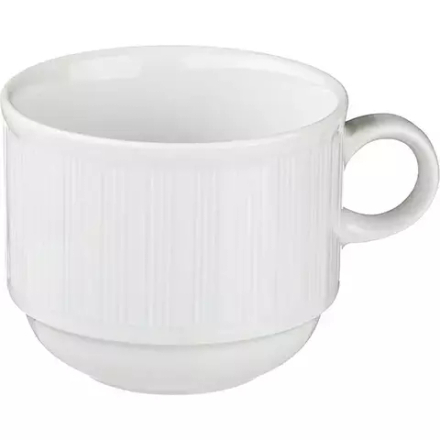 Чашка чайная «Эвита» фарфор 250мл D=85,H=70,L=105,B=85мм белый