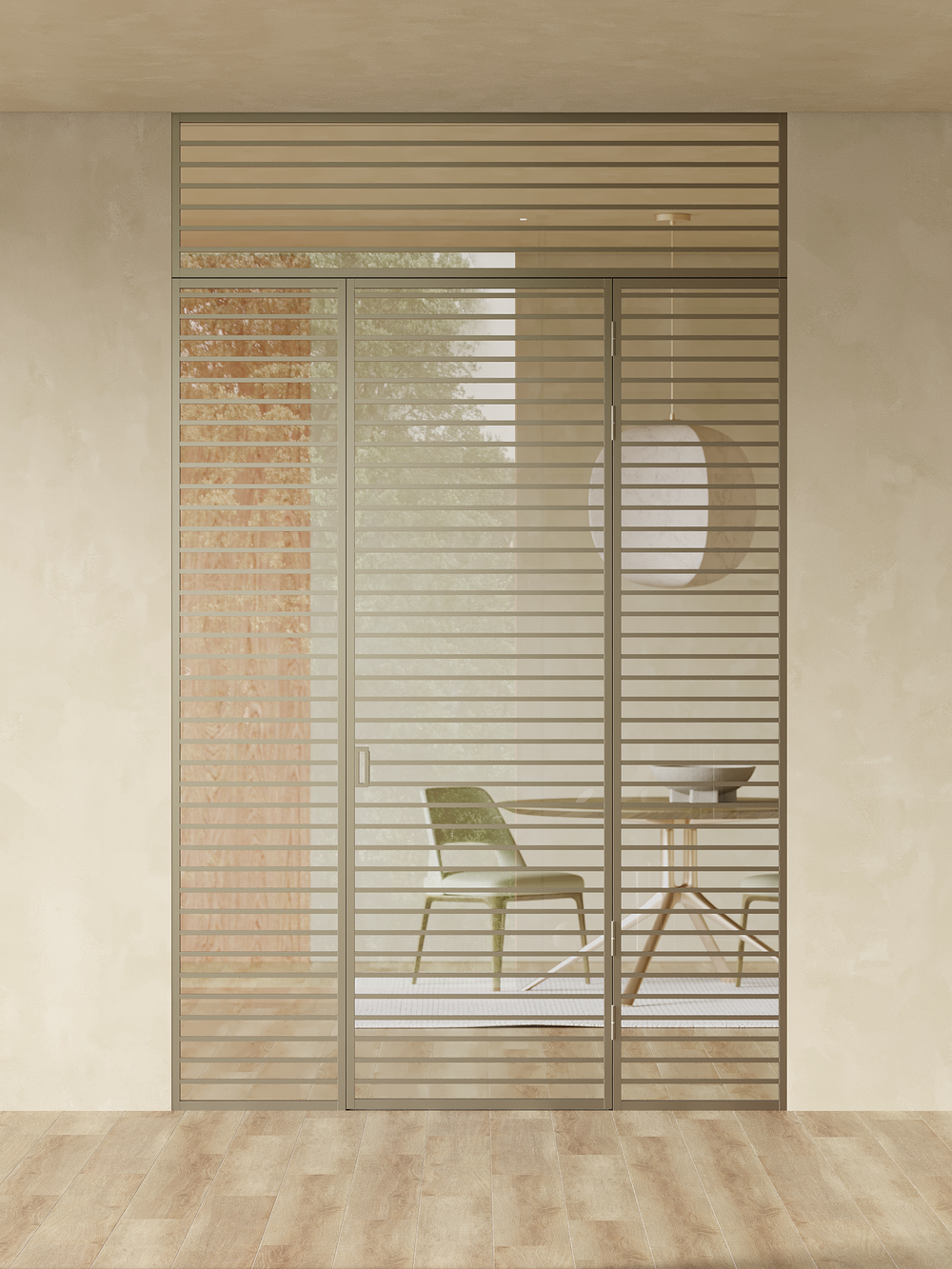 Распашная алюминиевая перегородка Minoli 12
