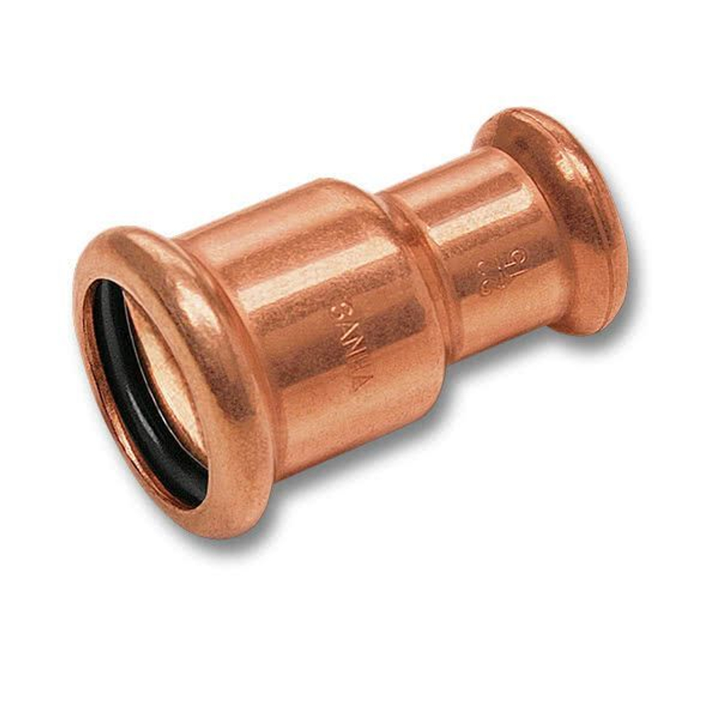 Пресс муфта переходная для медных труб SANHA 22 х 15 (ВПр)