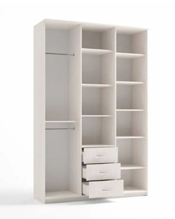 Шкаф комбинированный Дуэт Люкс с зеркалом Бодега светлая