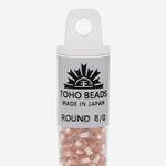 Японский бисер TOHO Round 8/0 (№31F), с внутренним серебрением, прозрачный матовый