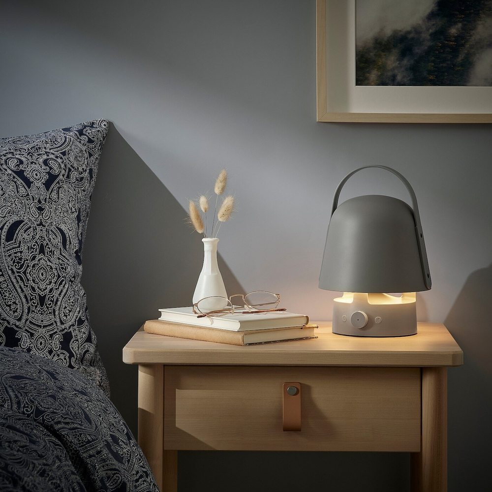 IKEA VAPPEBY  (ИКЕА ВАППЕБЙ)  -  Лампа с динамиком bluetooth, уличная/серая