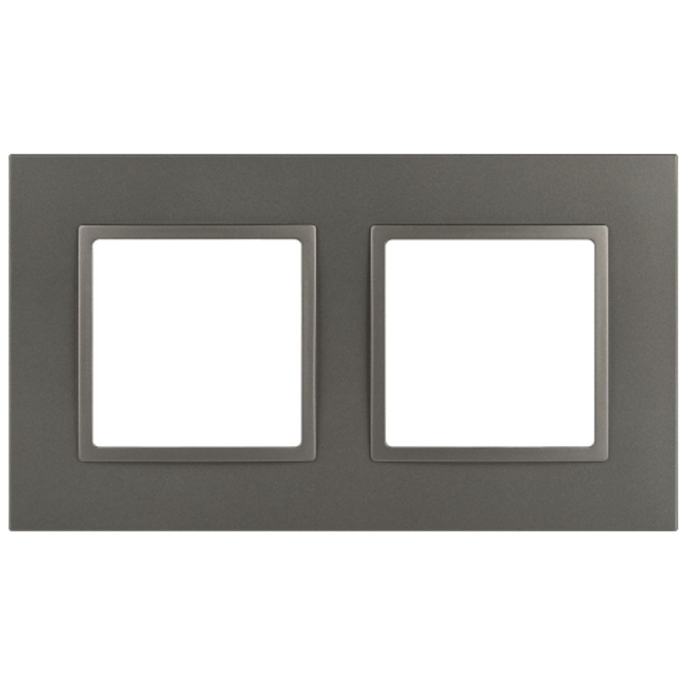 Рамка для розеток и выключателей ЭРА Elegance 14-5012-16 Classic, на 2 поста, титан