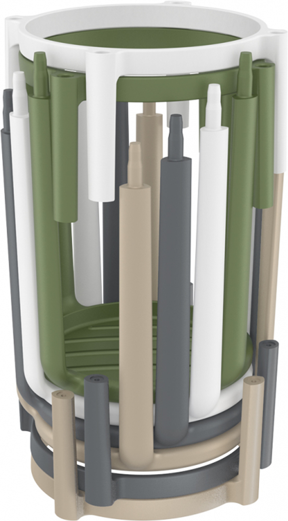 Табурет пластиковый полубарный Siesta Contract Tom Bar 65, марсала