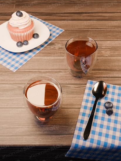 Набор стеклянных стаканов 2 шт. 100 мл. Kamille KM 9013 с двойными стенками