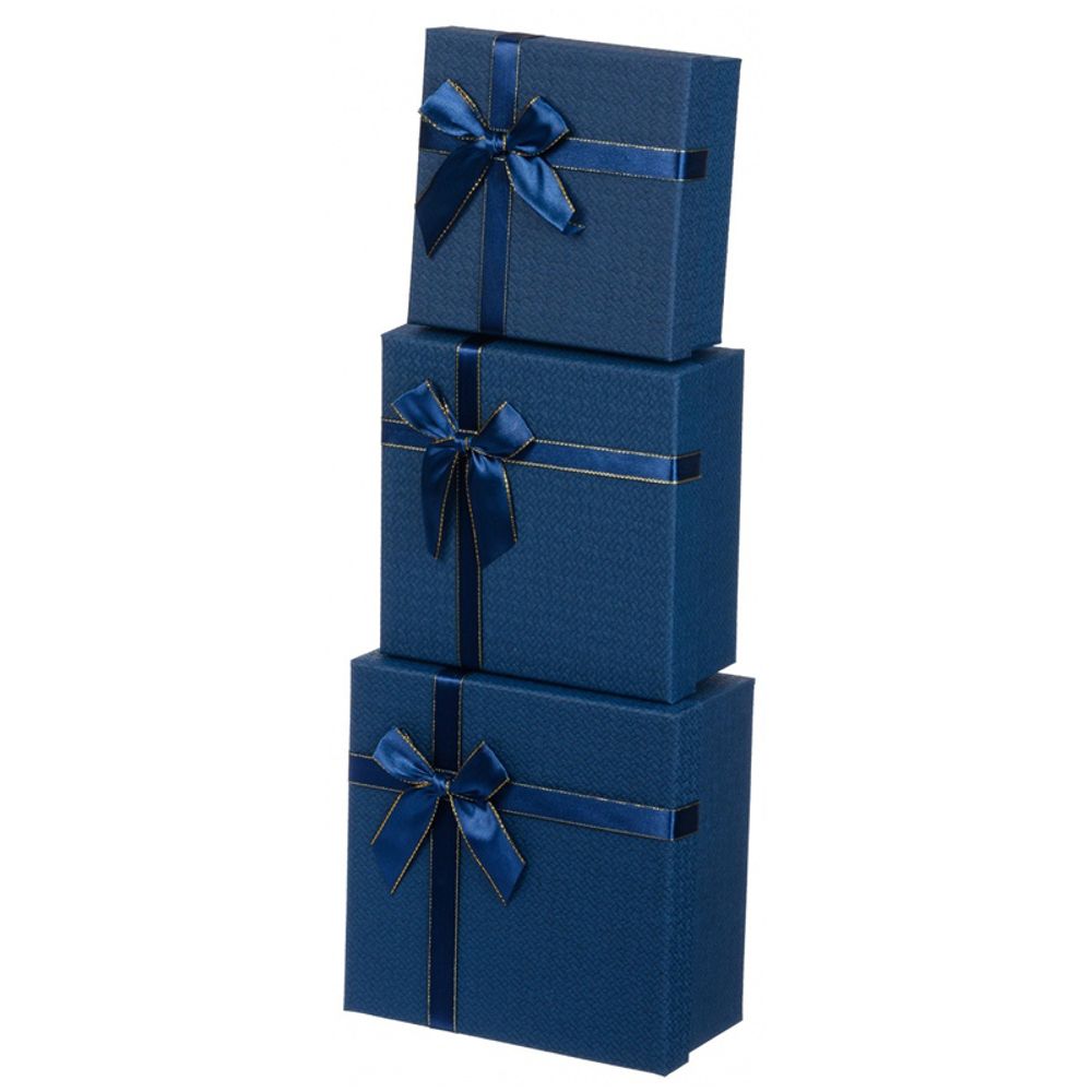 Подарочные коробки Basir 3 в 1, прямоугольные с крышкой, размер 19*19*9.8/17*17*8/15*15*6.5 см, 5 цветов ассорти
