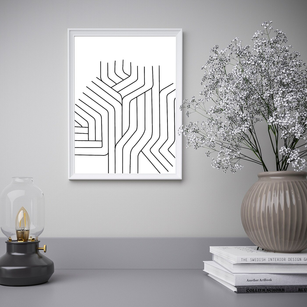 IKEA BILD  (ИКЕА БИЛД)  -  Плакат, линии, 30x40 см