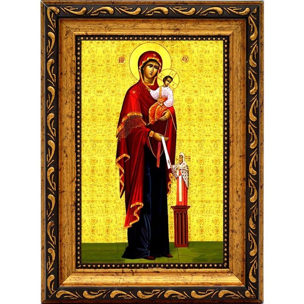 Максимовская  икона Божьей Матери на холсте.