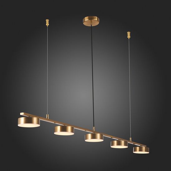 SL6000.303.05 Светильник подвесной ST-Luce Латунь/Латунь LED 5*7W 3000K PANCES
