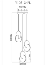Светильник подвесной светодиодный Moderli V10513-PL Mesa