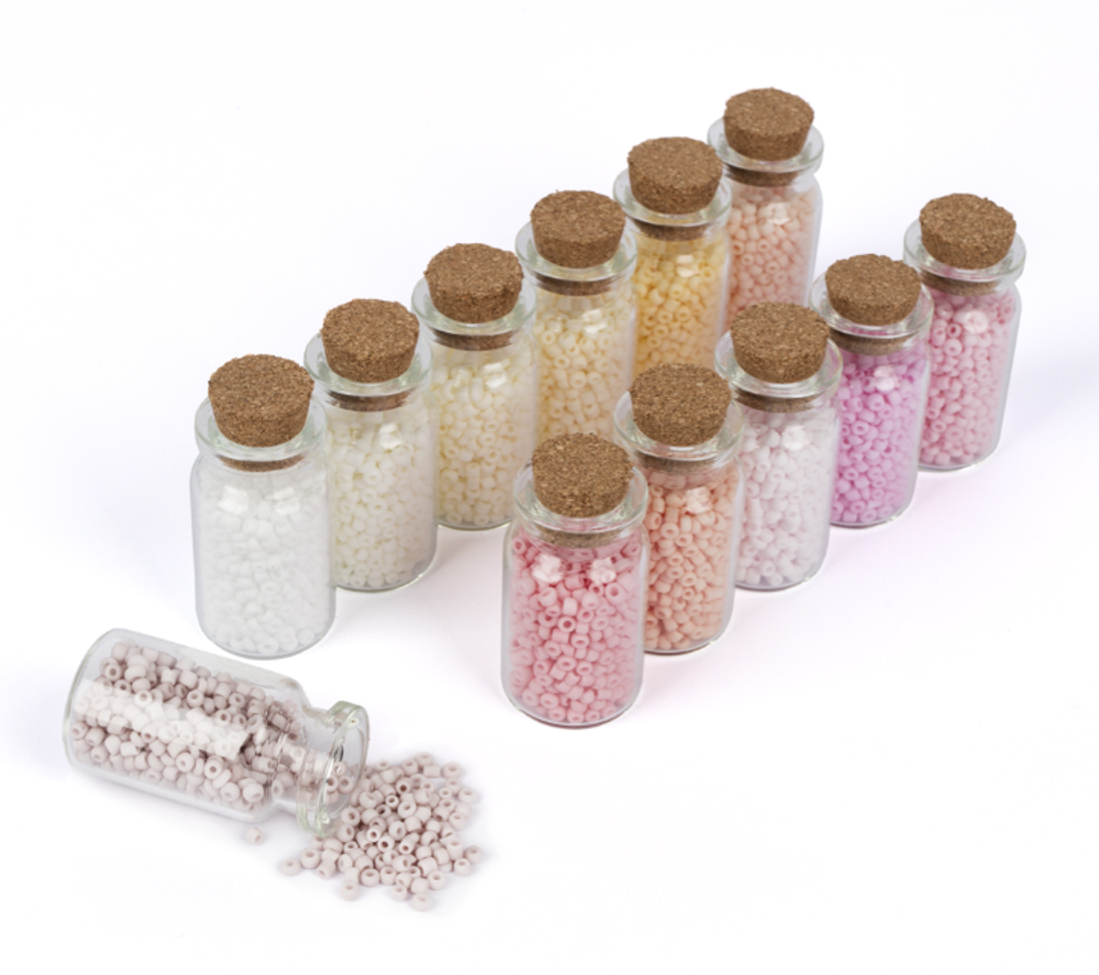 "Zlatka" набор бисера для рукоделия SGB №7 ассорти макарун матовый