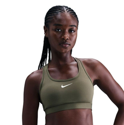 Теннисный бюстгальтер Nike Swoosh Medium Support Non-Padded Sports - medium olive/white