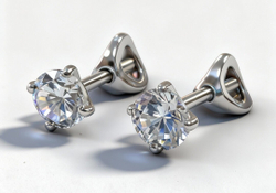 Ювелирные серьги из серебра 925 пробы,вставка фианиты