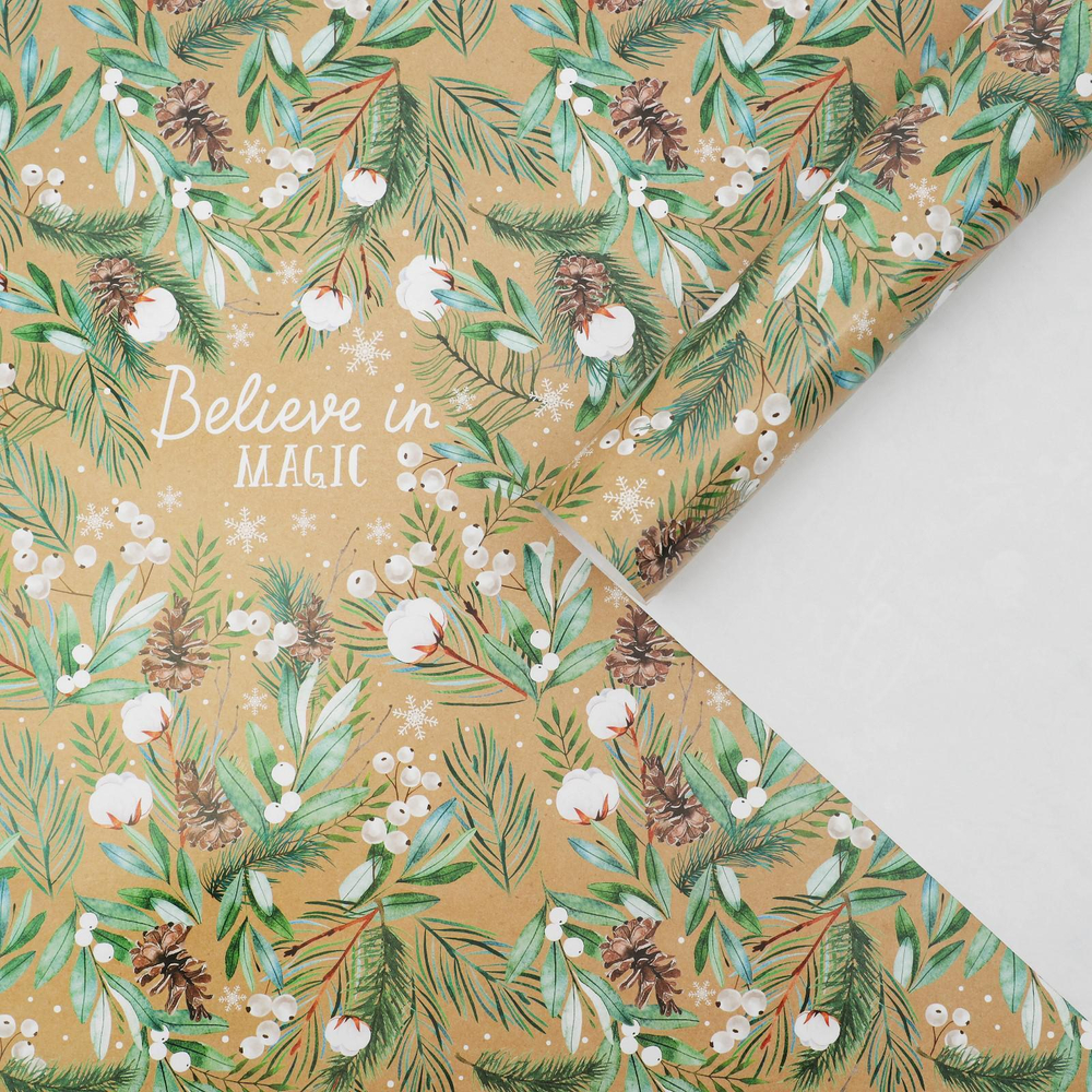 Бумага упаковочная глянцевая  «Magic winter», 70 х 100 см