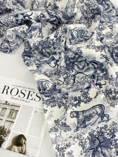 СИНИЙ ДИОР - Джинс принт (1406 Маша)