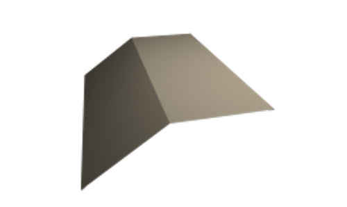 Планка конька плоского 190х190 матовый RAL 1015 слоновая кость (2м)